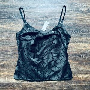 NWT XS White House Black Market Black Sleek Tank Top